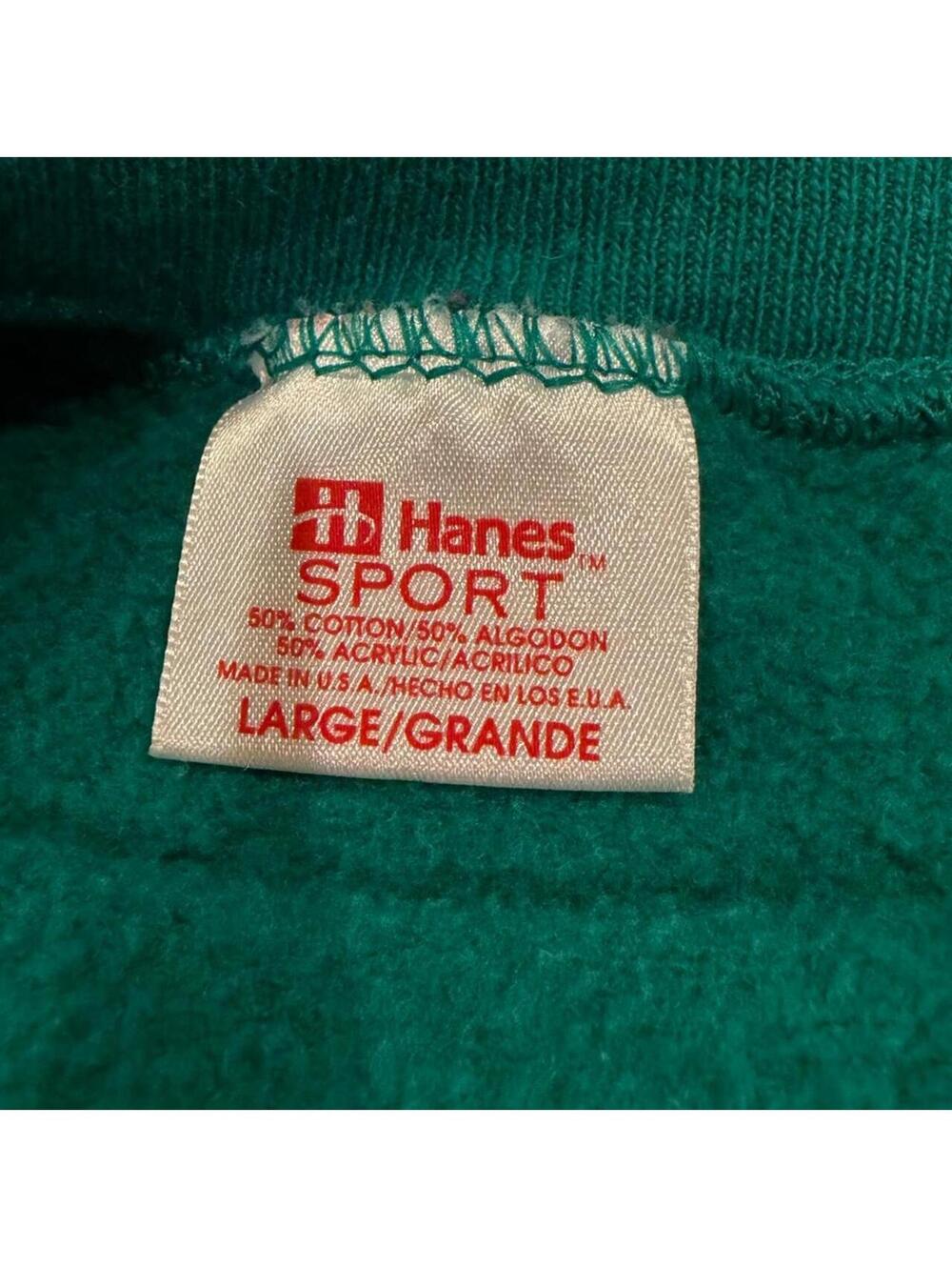 Vintage 80s Hanes Santa Christmas Graphic Sweatshirt Made in USA Large - Picture 4 of 6